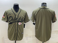 Men's Kansas City Chiefs Olive 2022 Salute To Service Limited Blank Jerseys