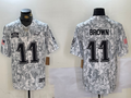 Men's Philadelphia Eagles A.J. Brown #11 Arctic Camo 2024 Salute to Service Limited Jerseys