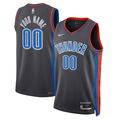 Men's Oklahoma City Thunder Black 2022/23 Swingman Custom Jerseys - City Edition