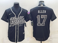 Men's Buffalo Bills Josh Allen #17 Black RFLCTV Limited Jerseys Joint Edition