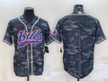 Men's Buffalo Bills Grey Camouflage Blank Jerseys
