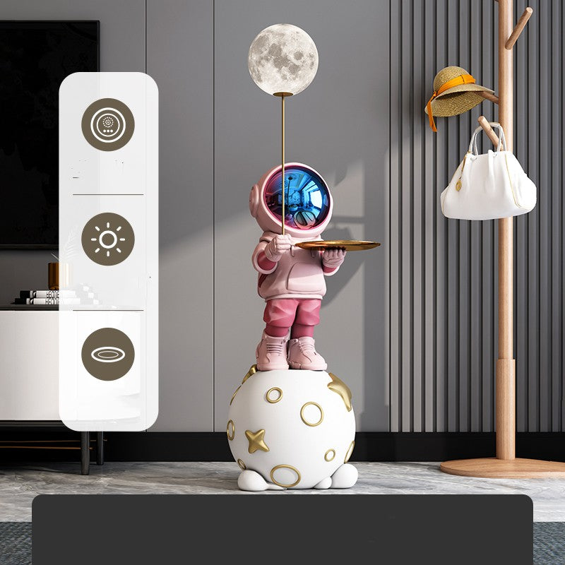 Astronaut Floor Lamp – Moon & Balloon LED Decorative Light for Living Room, Bedroom & Entryway