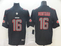 Men's San Francisco 49ers Joe Montana #16 Black Team Game Jerseys