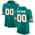 Custom Miami Dolphins Aqua Alternate Game Jerseys