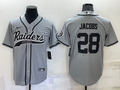 Men's Las Vegas Raiders Josh Jacobs #28 Gray Game Jerseys Joint Edition
