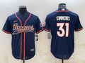 Men's Denver Broncos Justin Simmons #31 Navy Game Jerseys Joint Edition