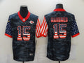 Men's Kansas City Chiefs Patrick Mahomes #15 Gray Camouflage Game Player Jerseys