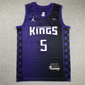 Men's Sacramento Kings De'Aaron Fox #5 Purple Swingman Jerseys - Statement Edition