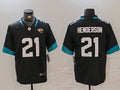Men's Jacksonville Jaguars CJ Henderson #21 Black Game Player Jerseys