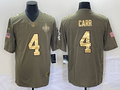 Men's New Orleans Saints Derek Carr #4 Brown Player Jerseys