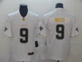 Men's New Orleans Saints Drew Brees #9 White Game Jerseys
