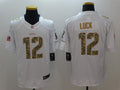 Men's Indianapolis Colts Andrew Luck #12 White Game Player Jerseys