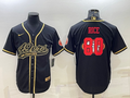 Men's San Francisco 49ers Jerry Rice #80 Black Game Player Jerseys Joint Edition