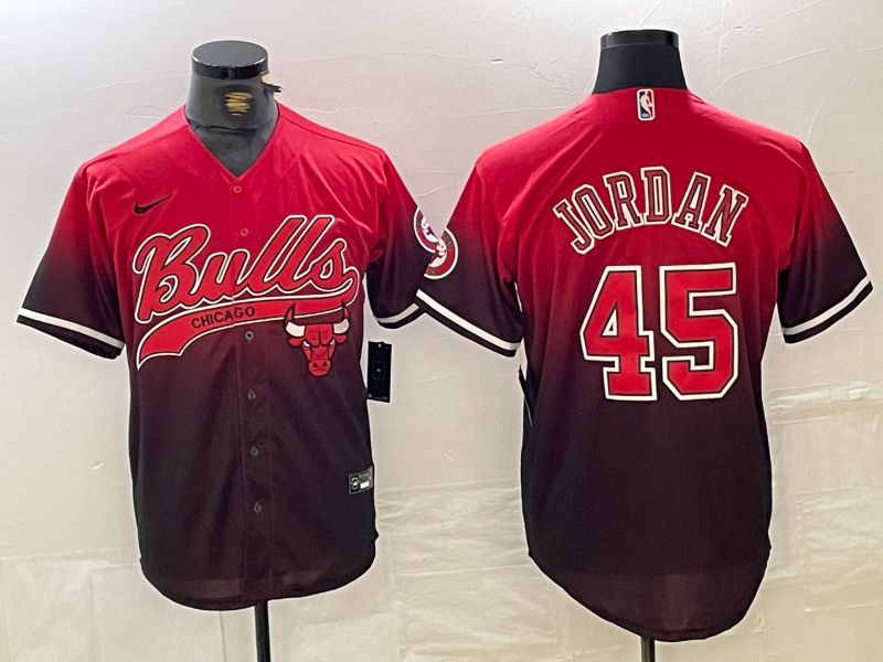 Men's Chicago Bulls Michael Jordan #45 Red City Connect Replica Player Jersey
