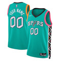 Men's San Antonio Spurs Turquoise 2022/23 Swingman Custom Jerseys - City Edition