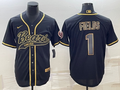 Men's Chicago Bears Justin Fields #1 Black Game Jerseys Joint Edition
