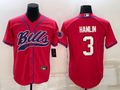 Men's Buffalo Bills Damar Hamlin #3 Red Game Jerseys Joint Edition