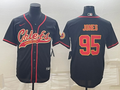 Men's Kansas City Chiefs Chris Jones #95 Black Game Jerseys Joint Edition