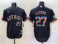 Men's Houston Astros Jose Altuve #27 Black Player Jerseys