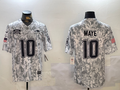 Men's New England Patriots Drake Maye #10 Arctic Camo 2024 Salute to Service Limited Jerseys