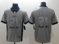 Men's Dallas Cowboys Ezekiel Elliott #21 Gray Authentic Game Jerseys