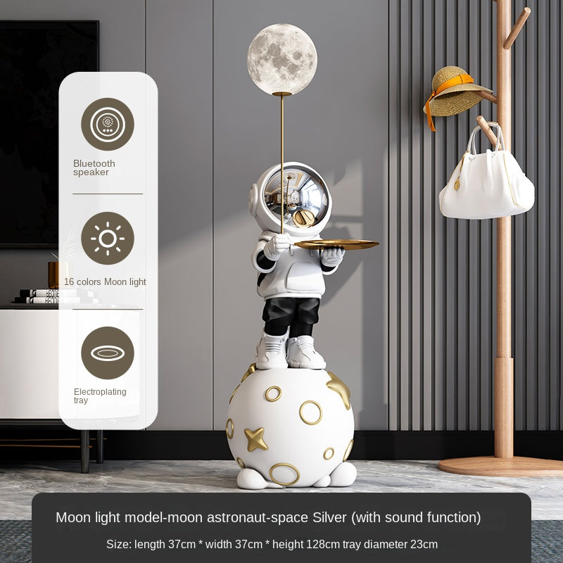 Astronaut Floor Lamp – Moon & Balloon LED Decorative Light for Living Room, Bedroom & Entryway