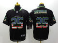Men's Seattle Seahawks Richard Sherman #25 Black Game Jerseys