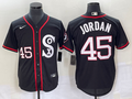 Men's Chicago White Sox Michael Jordan #45 Black Authentic Game Jerseys