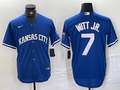 Men's Kansas City Royals Bobby Witt Jr. #7 Royal Alternate Cooperstown Collection Replica Player Jerseys