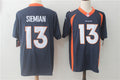 Men's Denver Broncos Trevor Siemian #13 Navy Game Jerseys