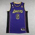 Men's Los Angeles Lakers LeBron James #6 Purple 2022/23 Swingman Jerseys - Statement Edition