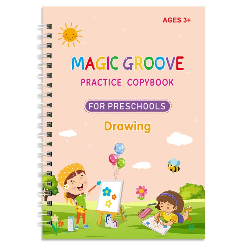 Hot Selling Preschool Hard Pen And Groove Copybook Practice Copybook For Children In English