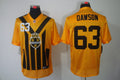 Men's Pittsburgh Steelers Dermontti Dawson #63 Gold Game Jerseys