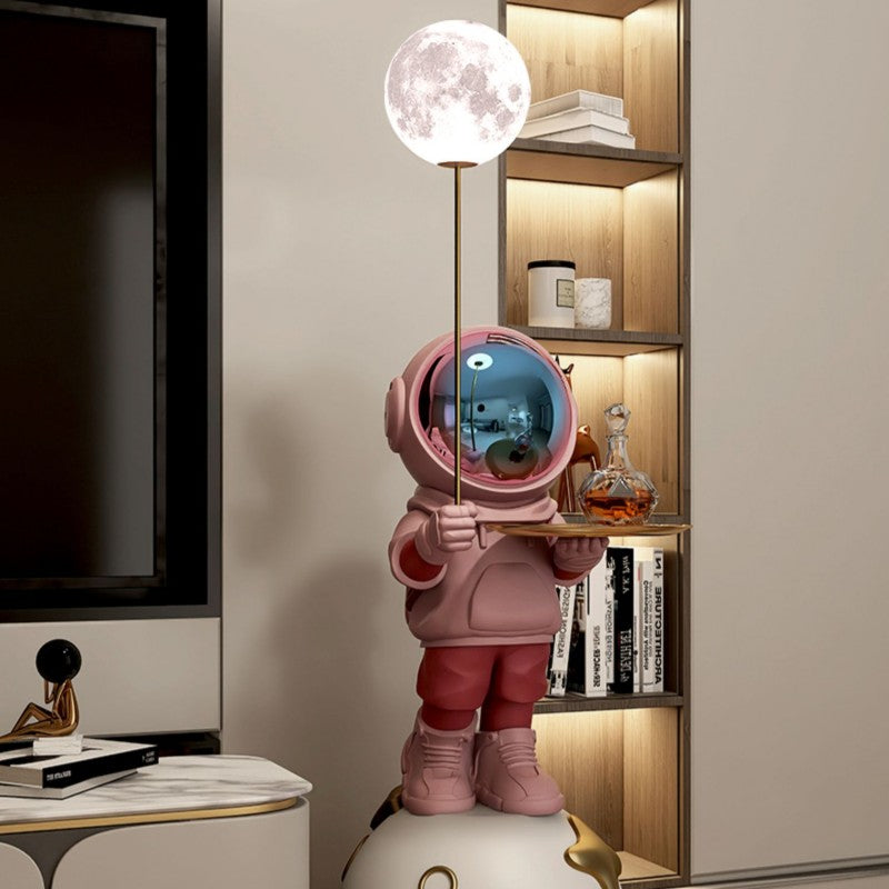 Astronaut Floor Lamp – Moon & Balloon LED Decorative Light for Living Room, Bedroom & Entryway