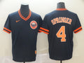 Men's Houston Astros George Springer #4 Navy Authentic Game Jerseys