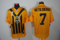 Men's Pittsburgh Steelers Ben Roethlisberger #7 Gold Player Game Jerseys