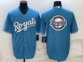 Men's Kansas City Royals Light Blue Alternate Replica Team Logo Jerseys