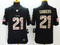 Men's Dallas Cowboys Deion Sanders #21 Black Game Player Jerseys