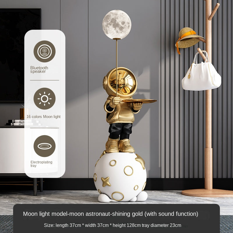 Astronaut Floor Lamp – Moon & Balloon LED Decorative Light for Living Room, Bedroom & Entryway