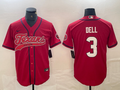 Men's Houston Texans Tank Dell #3 Red Player Jerseys Joint Edition