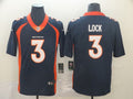 Men's Denver Broncos Drew Lock #3 Navy Game Jerseys