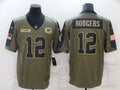 Men's Green Bay Packers Aaron Rodgers #12 Brown Game Player Jerseys