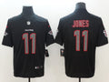 Men's Atlanta Falcons #11 Julio Jones Black Team Game Jerseys