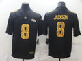 Men's Baltimore Ravens Lamar Jackson #8 Black Game Player Jerseys