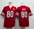 Men's San Francisco 49ers Jerry Rice Red 75th Anniversary Game Player Jerseys