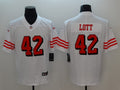 Men's San Francisco 49ers Ronnie Lott #42 White Game Player Jerseys