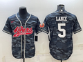 Men's San Francisco 49ers Trey Lance #5 Grey Camouflage Player Jerseys Joint Edition