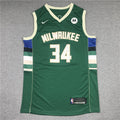 Men's Milwaukee Bucks Giannis Antetokounmpo #34 Green Player Jerseys