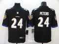 Men's Baltimore Ravens Marcus Peters #24 Black Game Jerseys