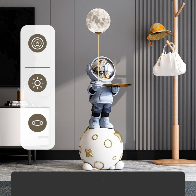 Astronaut Floor Lamp – Moon & Balloon LED Decorative Light for Living Room, Bedroom & Entryway